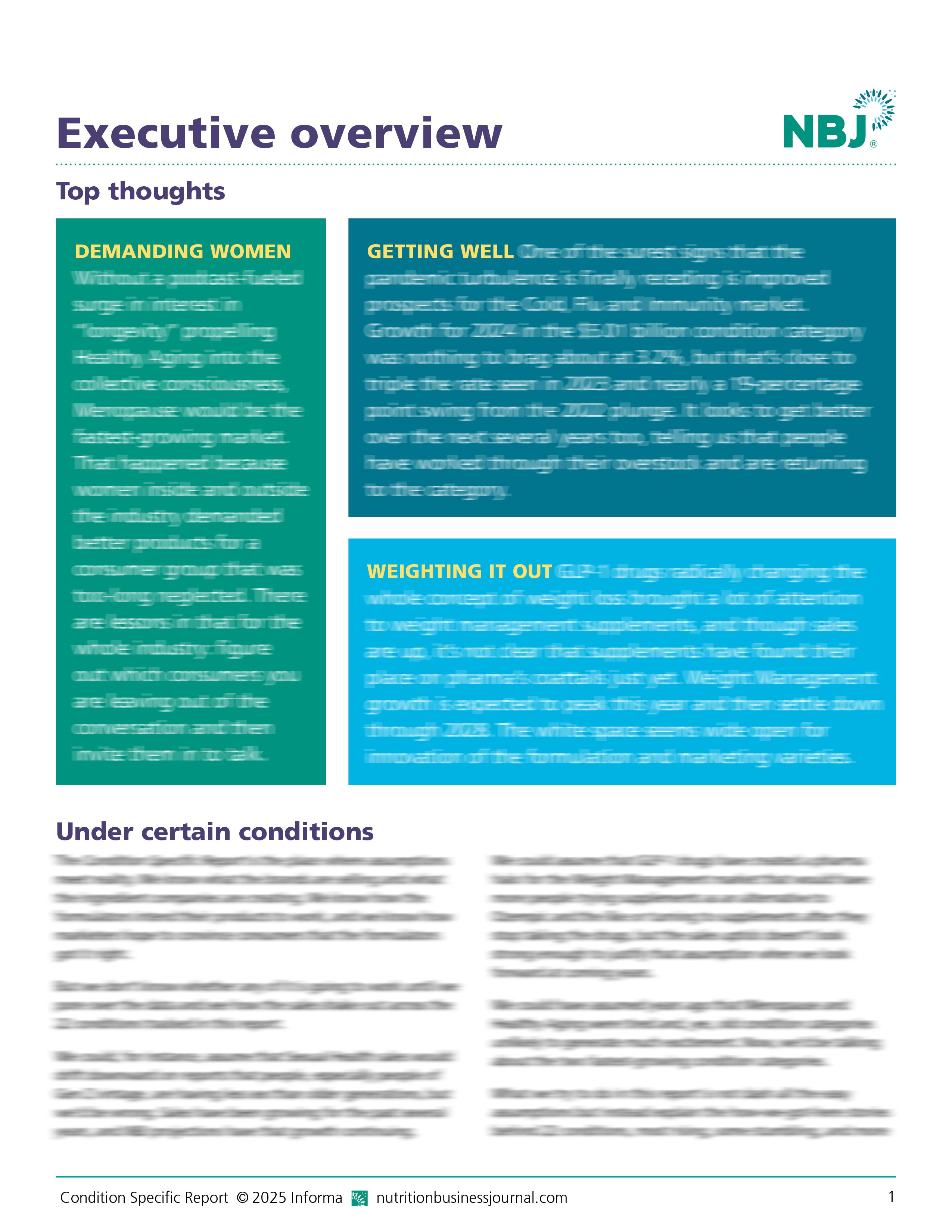 Condition Specific Report 2025