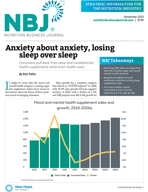 November 2023: Mood, Brain and Sleep Issue